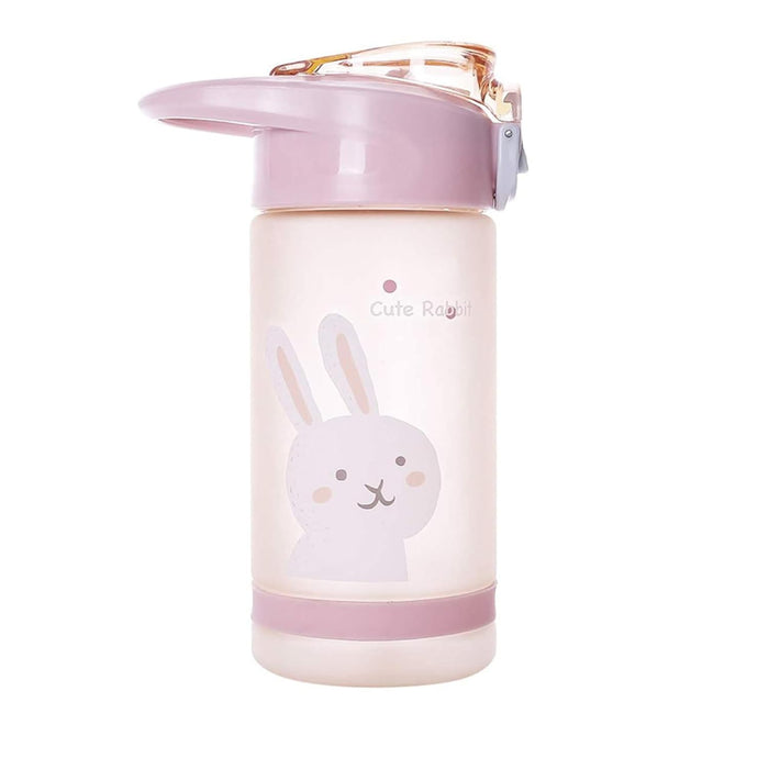 Twisoo Splash Tritan Plastic Kids Water Bottle with Straw, Leak Proof Flip Top Lid, and Carry Handle - 550 ml Durable Sports Water Bottle for Kids, Perfect for School, Travel, and Everyday Use (Pink)