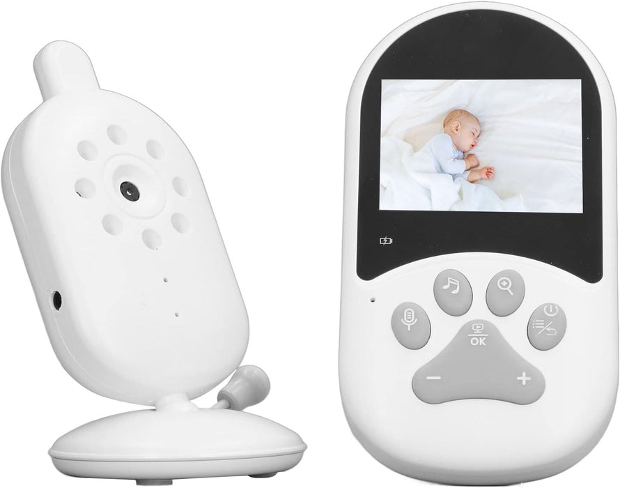 Sorandy 2.4in Baby Monitor, 2.4GHz Connection Baby Video Monitor, Baby Security Camera with Automatic Night Vision Function Soothe the Baby, Security Monitoring 60 Degrees Angle (UK Plug)