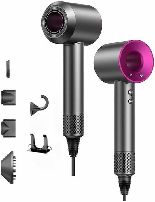 Cronier Supersonic Hair Dryer – 5 Nozzle Set, 1800W Powerful Blow Dryer with Low Noise, Fast Drying, Cool Shot & Diffuser – For Women & Men