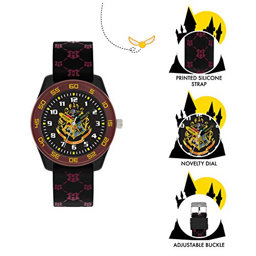 Harry Potter Boy's Analog Quartz Watch with Silicone Strap HP9050ARG AMZ