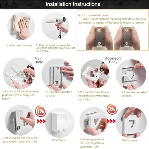 Aputue Retractable Clothesline, Self Adhesive Wall Mounted Telescopic Clothesline for Hanging Clothesline in Hotels, 4.2M Retractable Clothesline Indoor Stainless Steel Adjustable