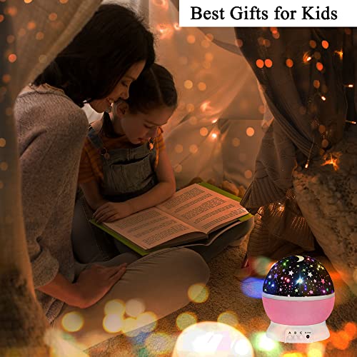 HONGID Toys for 1-10 Year Old Girls,Star Projector for Kids 2-9 Year Old Girl Gifts Toys for 3-8 Year Old Girls Christmas Gifts for 4-7 Year Old Boys Sensory Baby Toys Birthday Gifts Stocking Stuffers