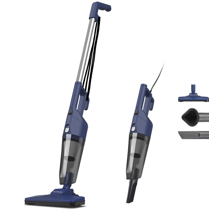 BOMIDI 17000Pa Ultra - Strong Handheld Vacuum Cleaner with 900mL Dust Cup, Quiet Suction, 5m Cable & Washable Filter - Ideal for Wood, Carpet, Tile Floors - Blue