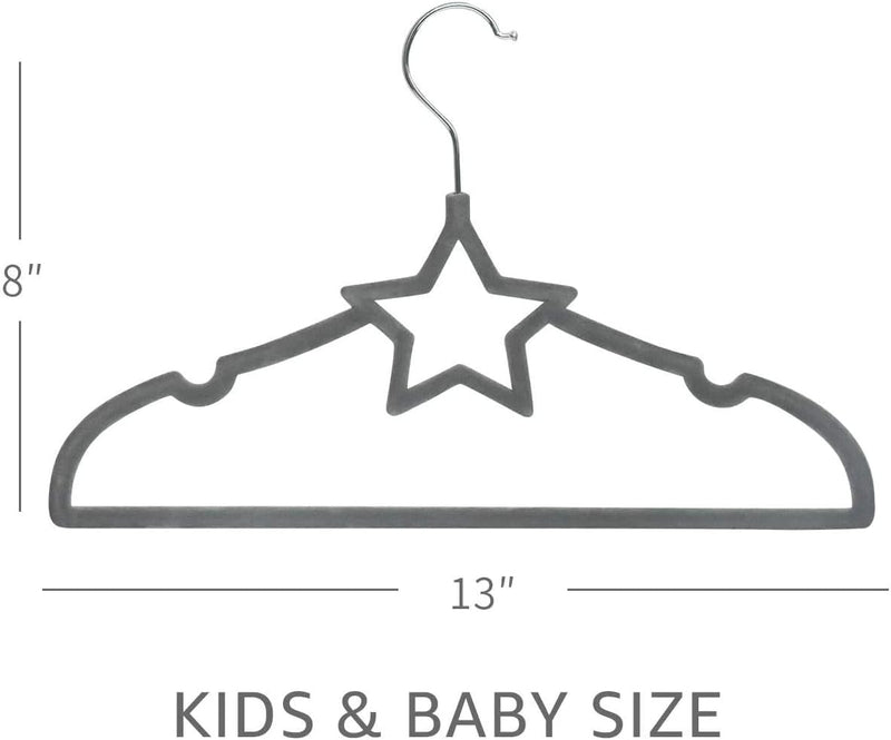 ManGotree Baby Velvet Hangers, Infant and Toddler Hangers, Non-Slip Children Hangers, Ultra-Slim Space Saving Kids Hangers, Sturdy Clothes Hangers 15 Pack (White)