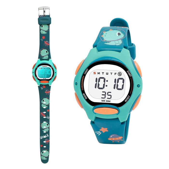 Azonee Kids Watch Digital with Cartoon Soft Strap, Kids Waterproof Watch with Alarm Clock, Sport Watch with Stopwatch, Cute Kids Presents for Girls Boys Ages 5-13