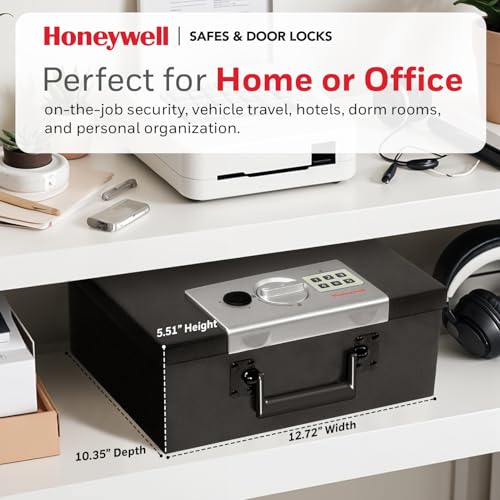 Honeywell 6108 Fire Resistant Digital Steel Security Box 7 litres