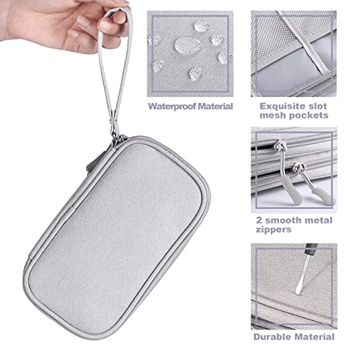 ikeoat Portable Electronic Accessories Bag Organizer, Travel Cable Gadgets Pouch for Charger, USB Cables, SD Memory Cards, Flash Hard Drive, Power Bank, Ear phone, S