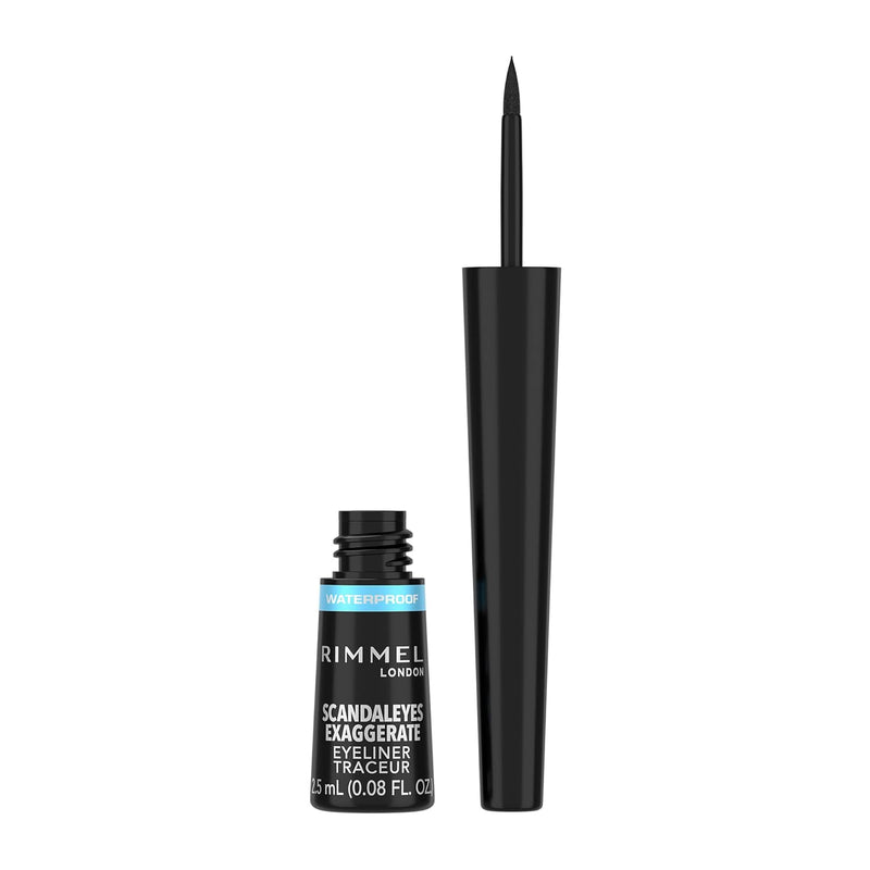 Rimmel London, Exaggerate Waterproof Liquid Eyeliner, Black, 2.5 ml
