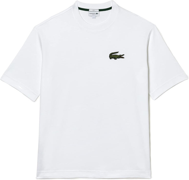 Lacoste Mens Loose Fit Large Crocodile Organic Cotton T-Shirt