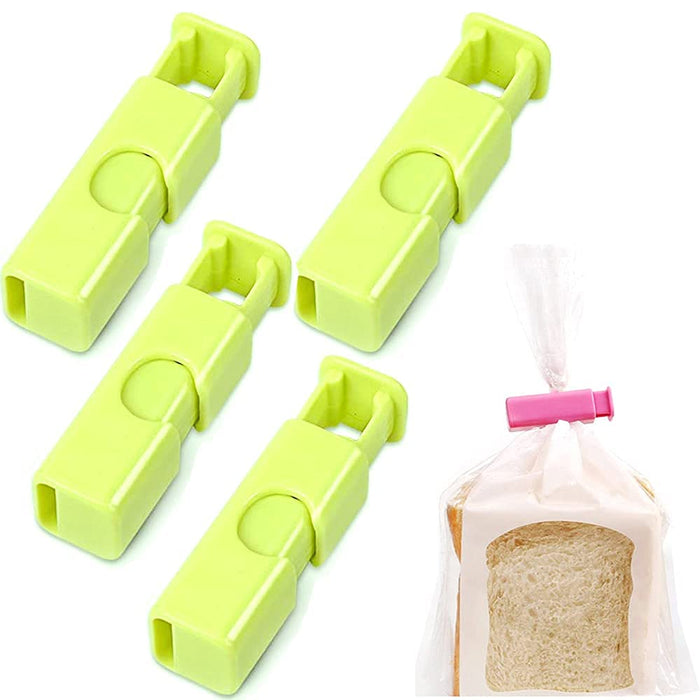 4 x Bag Sealing Clips Bag Clips Food Storage Clips Air Tight Seal Grip Food Sealing Bag Clips Kitchen Home Office Usage for Coffee Opened Fresh Food Bags and Snack Bags
