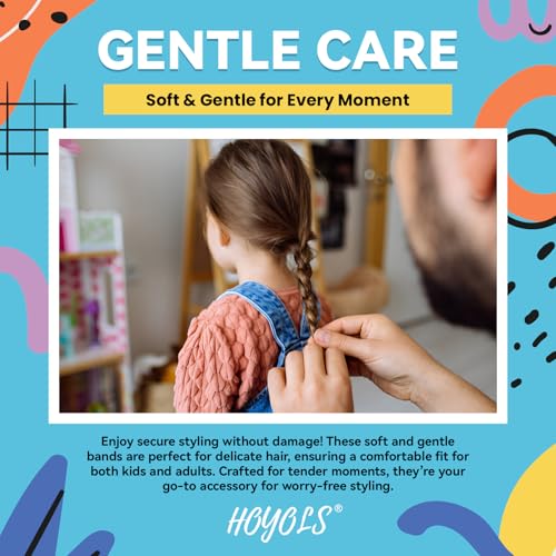 HOYOLS Baby Hair Ties Rubber Bands for Toddler Infants Kids Girls Thin Small Hair Elastics TPU 1500 Piece Pack