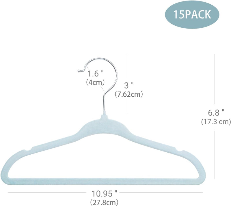 ManGotree Baby Velvet Hangers,Infant and Toddler Hangers,No-Slip Children Hangers, Ultra-Slim Space Saving Kids Hangers, Sturdy&Durable Clothes Hangers 15 Pack (Pink)