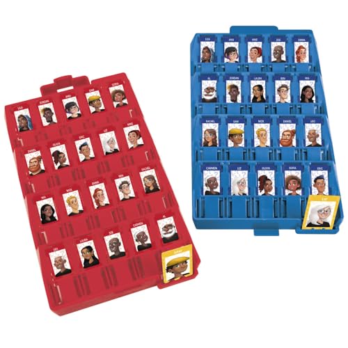 Hasbro Gaming Guess Who? Grab and Go Game, Original Guessing Game for Kids Ages 6 and Up, Portable 2 Player Game, Travel Game for Kids