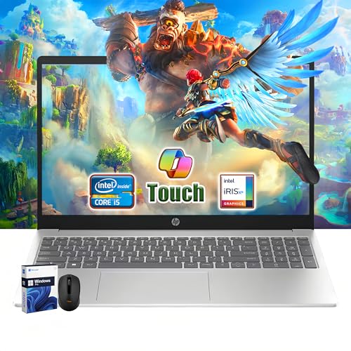HP 15.6" Touchscreen | 12th Gen Intel i5-1235U (Beats i7-8700) | 32GB RAM | 1TB SSD | Iris Xe Graphics | Win 11 Pro | Fast Charge | Silver | W/Mouse