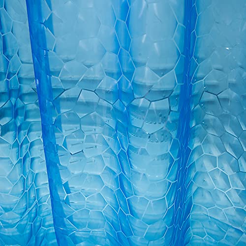 Bostofy Waterproof EVA Thick Shower Curtain Liner with Heavy Duty 3 Bottom Magnets for Shower Stall, Bathtubs, 3D Pebble Pattern, 72 x 72,12 Hooks