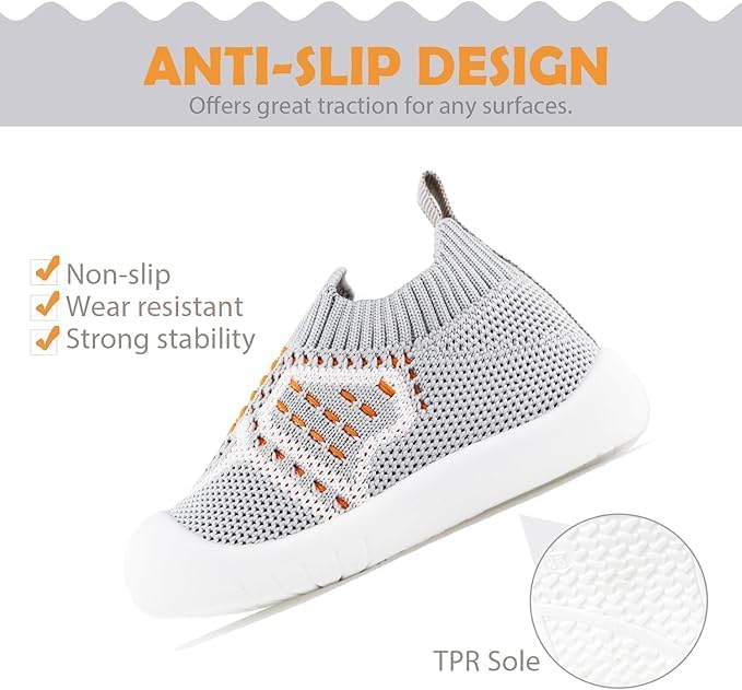 ZONEY Baby Shoes Toddler First Walking Shoes Infant Sneakers Breathable Knitted Mesh Boy & Girls Shoes