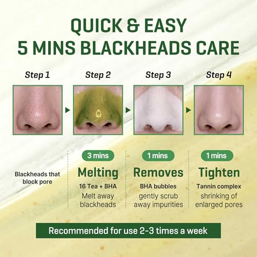 Some By Mi Bye Bye Blackhead 30 Days Miracle Green Tea Tox Bubble Cleanser | 120G | Korean Face Wash For Removing Blackhead | Daily Pore Minimizer For Face Skin Texture