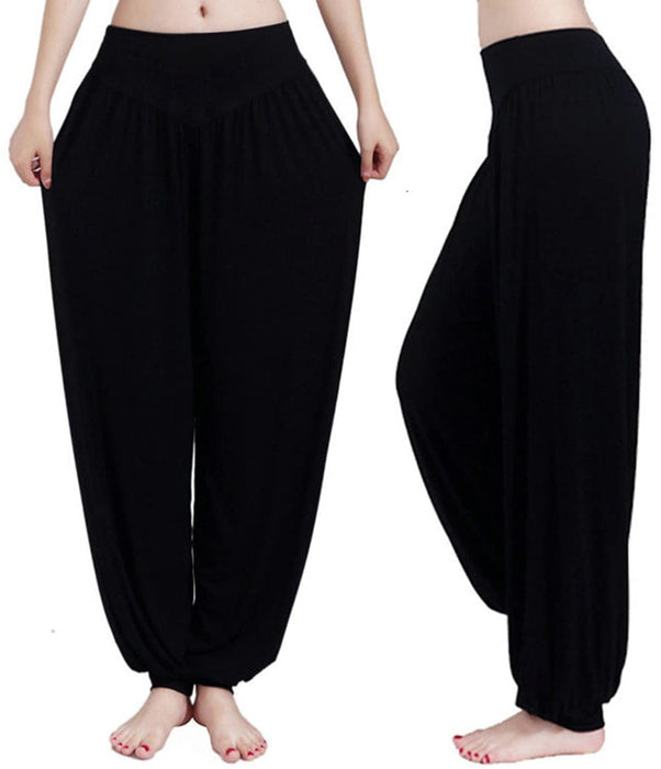 ��?�?��? � Women Casual Loose Harem Pants Elastic Soft Odell Cotton Beach Pants Plus Size Dance Yoga Harem Pants