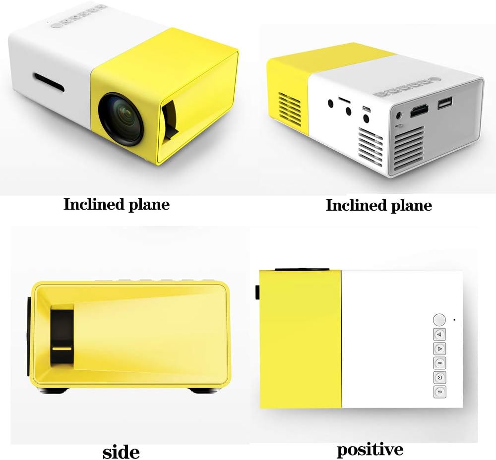 Mini Projector,Portable Projector for iPhone,Kids Gift,Small Outdoor,Led Video Projectors for Home Theater Movie with HDMI USB TV and Remote Contro YG300 PLUS l