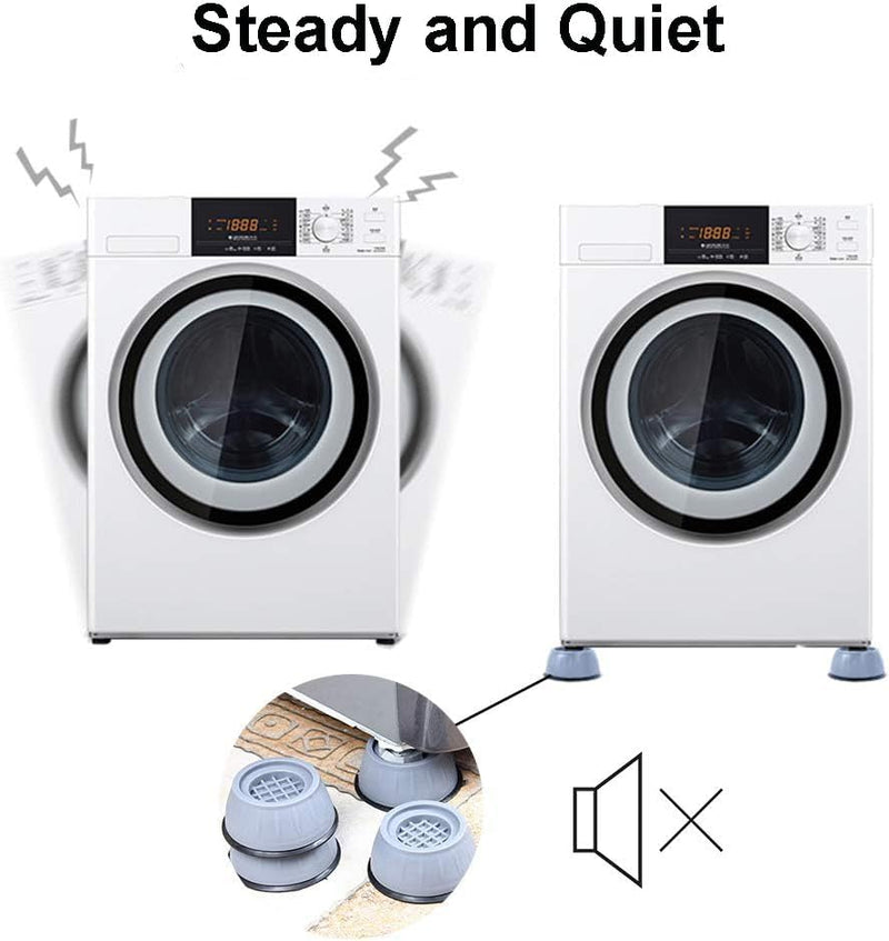 Naplion Anti Vibration Pads for Washer Dryer, Washer Pads for Noise Cancellatiton and Feet Shock, Rubber Anti-slip Washing Machine Base Feet Column