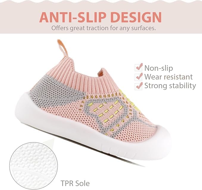 ZONEY Baby Shoes Toddler First Walking Shoes Infant Sneakers Breathable Knitted Mesh Boy & Girls Shoes