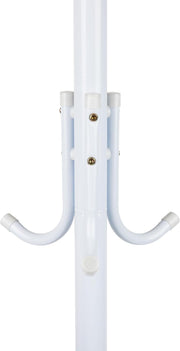 Mind Reader COATRACK11 Standing Metal Coat Rack Hat Hanger 11 Hook for Jacket, Purse, Scarf Rack, Umbrella Tree Stand, Black