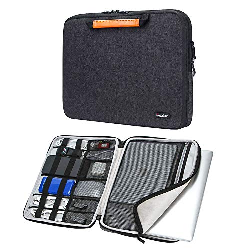 iCozzier Handle Laptop Briefcase Shoulder Bag Electronic Accessories Organizer Messenger Carrying Case Laptop Sleeve Protective Bag