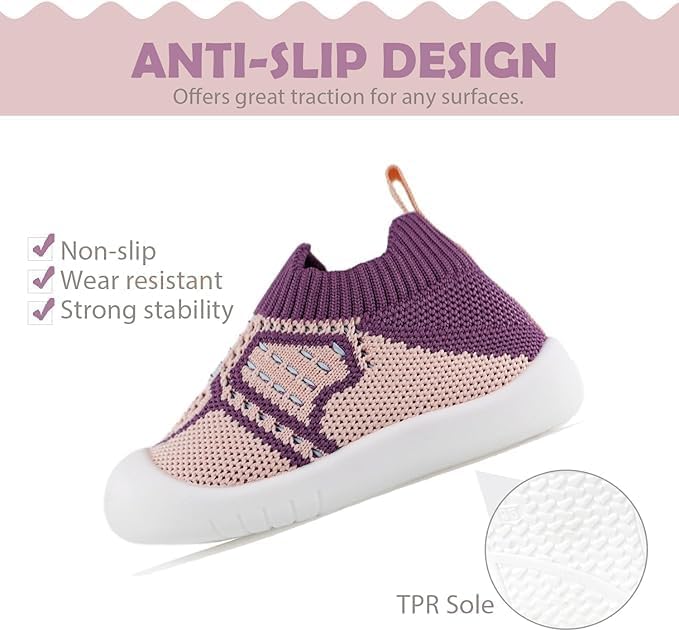 ZONEY Baby Shoes Toddler First Walking Shoes Infant Sneakers Breathable Knitted Mesh Boy & Girls Shoes