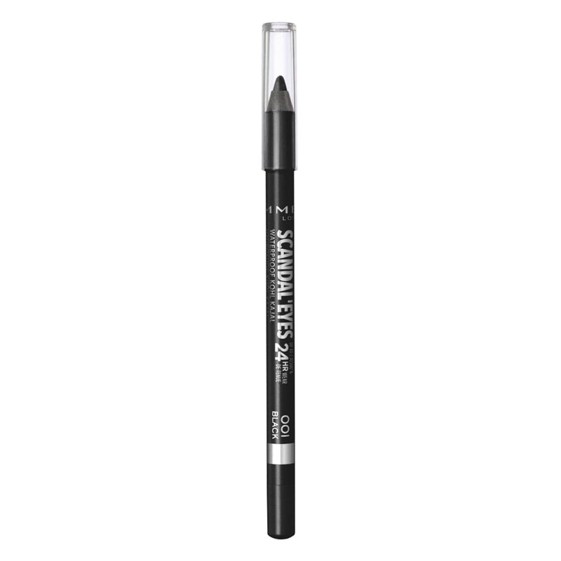 Rimmel London, Scandaleyes Waterproof Kohl Kajal Pencil Eyeliner, 01 Black, 1.3g