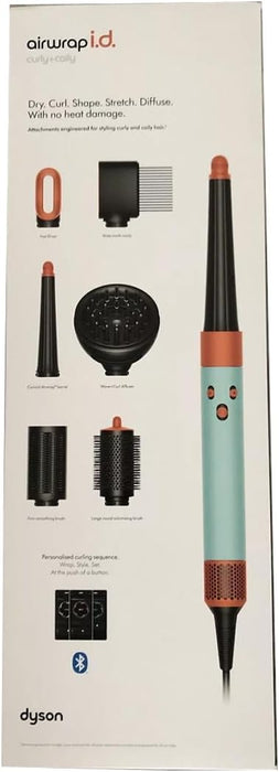Dyson Airwrap i.d. Multi-Styler and Dryer Curly+Coily HS08 Bluetooth Enabled - for Perfect Curls (Ceramic Patina/Topaz)