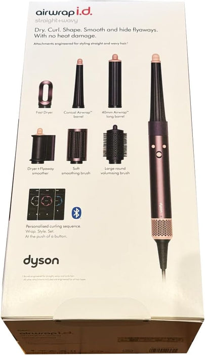 Dyson Airwrap i.d. Multi-Styler and Dryer Straight+Wavy HS08 - Bluetooth Enabled - for Perfect Curls (Jasper Plum)