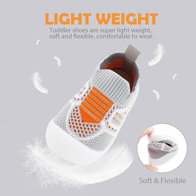 ZONEY Baby Shoes Toddler First Walking Shoes Infant Sneakers Breathable Knitted Mesh Boy & Girls Shoes