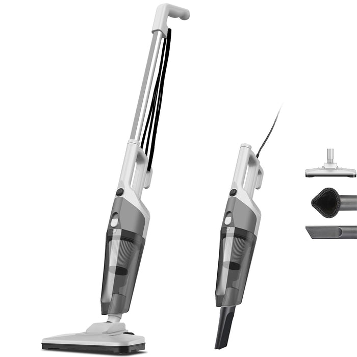 BOMIDI 17000Pa Ultra - Strong Handheld Vacuum Cleaner with 900mL Dust Cup, Quiet Suction, 5m Cable & Washable Filter - Ideal for Wood, Carpet, Tile Floors - White
