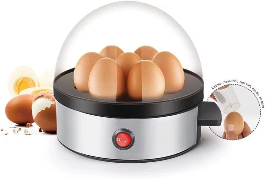 Electric Egg Boiler and Cooker, 7 Egg Capacity, Black and Silver