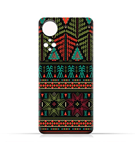 AMC Design TPU Mobile Case Cover for Honor X7 with Ethnic Grunge Neon Pattern