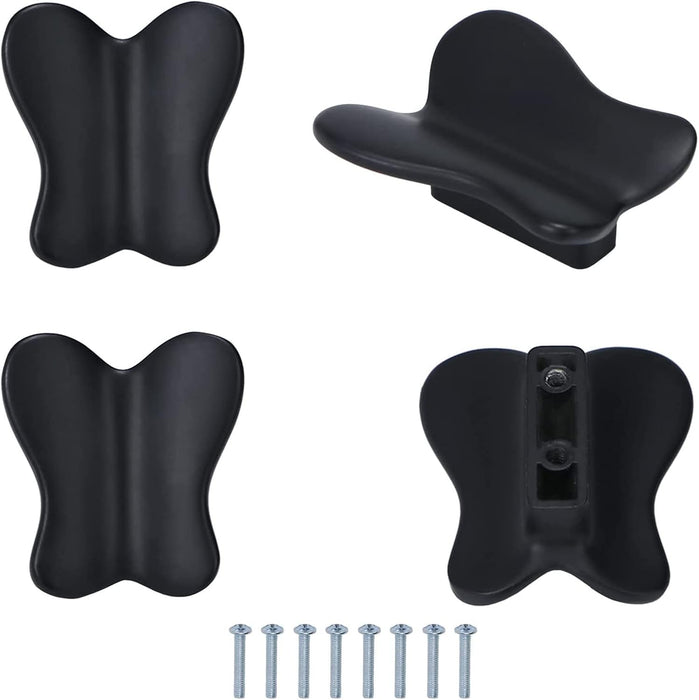 SYOSI Cabinet Knobs, Drawer Dresser Knobs, Pulls Animal Cabinet Hardware Zinc Alloy Handles Furniture Cupboard Wardrobe Door Handle Butterfly 4 Pcs (Black)