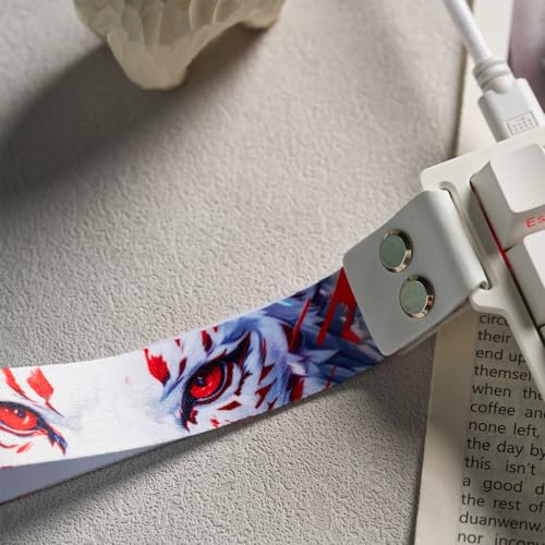 Hyekit MADLIONS MAD 60 HE RGB 60% Wired Magnetic Switch Mechanical Gaming Keyboard with Adjustable Actuation, Rapid Trigger Mode, Side Print Keycaps, 16 Million Colors RGB Lighting, for PC/Mac, White