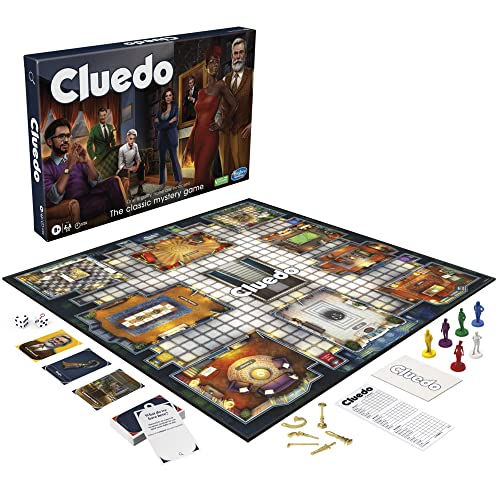 Hasbro Gaming Cluedo Board Game for Children Aged 8 and Up, Reimagined Classic for 2-6 Players, Detective Mystery Games, Family Time, and Adults