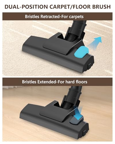 SINCHEREU Vacuum Cleaner Corded with 21KPa Handheld Vacuum Powerful Suction, Adjustable Lightweight 3 in 1 Stick Vacuum with HEPA Filter for Hard Floor