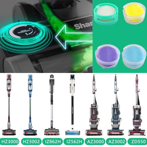 KASTWAVE 4PCS Odour Neutralizer Cartridge, Compatible with Shark Hz3000ukt, Az913uk, Az913ukt,Nz860uk, Nz860ukt, Iz400uk, Iz400ukt, Iz420uktVacuum, Professional Deodorization, Fresh-Smelling Home