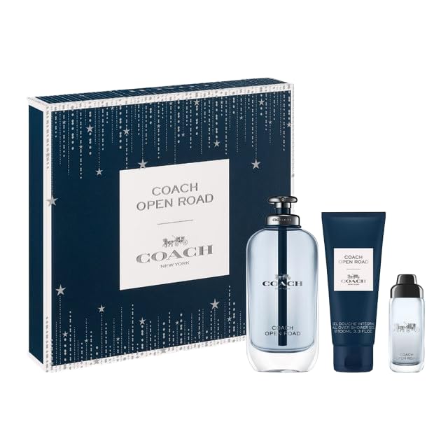 Coach Open Road For Men Set Edt 100Ml + Edt 15Ml + All-Over Shower Gel 100Ml (New Pack)