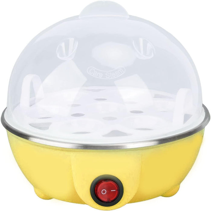 ECVV Multi-functional Electric Eggs Boiler Cooker Steamer Home Kitchen Use | 7 Egg Capacity Multifunction Electric Boiled Egg Maker Food Steamer | Random Color |