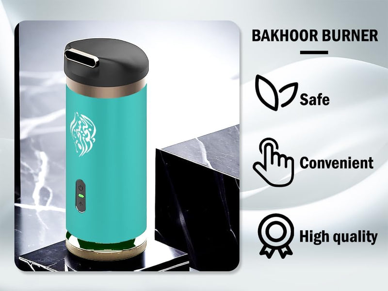 Hitopin Electric Incense Sticks Aroma Diffuser Car Electric Incense Burner Arabic Bakhoor Burner Portable Electric USB Aroma Diffuser Rechargeable for Car and Home (Blue)