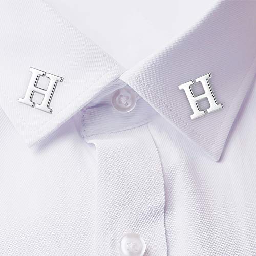 HONEY BEAR Brooch Clips Letters Initial Alphabet A to Z for Men/Women Costume, Stainless Steel, Business Wedding Gift