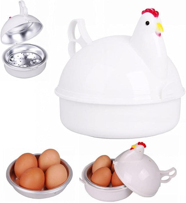 Cute Microwave Egg Cooker Chicken Shape Microwave Egg Boiler for Hard or Soft Boiled Eggs???for 4 Eggs??‰ Kitchen Tools Egg Tools Egg Steamers