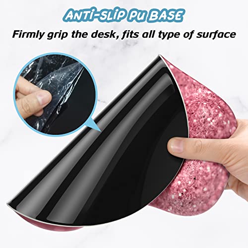 Hsurbtra Ergonomic Mouse Pad with Wrist Rest Support, Gel Mouse Pads with Non-Slip PU Base, Pain Relief Memory Foam Computer Mat, Cute Office Supplies Desk Decro Accessories, Work Hard