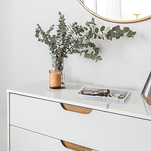 Bathroom Counter Tray,EG-SIPRO High-Grade Thickened Silicone Bathroom Vanity Tray,Shatterproof Durable Rectangle Bathroom Tray Soap Dispenser Tray for Bathroom Countertop