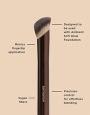 Hourglass Ambient Soft Glow Foundation Brush, Vegan Fibres, Precision Angled Blending