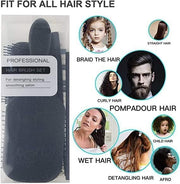 Homarket Paddle Hair Brush, Detangling Brush and Hair Comb Set for Men and Women, Great On Wet or Dry Hair (Black-4pcs)