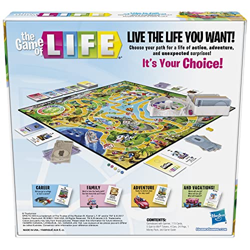 Hasbro Gaming The Game of Life Board Game Ages 8 & Up (Amazon Exclusive)